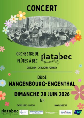 Affiche pour un concert de l'orchestre Fiatabec à Wangenbourg en juin 2026