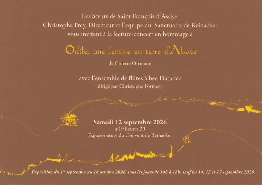 Programme d'un concert au Couvent Reinacker le 12 septembre 2026